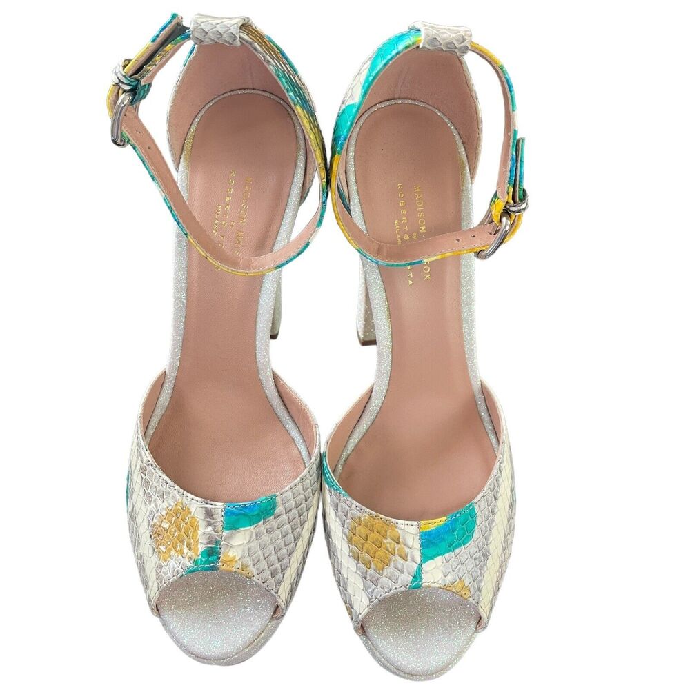 Madison Maison Roberto Festa Venezia Platform Ankle Strap Sandals Womens EU 38.5